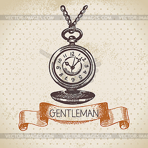 Sketch gentlemen accessory. men - vector clipart
