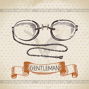 Sketch gentlemen accessory. men - vector clipart