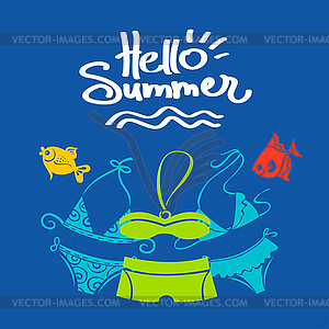 Summer background - vector clipart