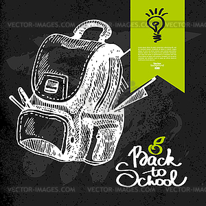 Back to school background. Education sketch. i - stock vector clipart