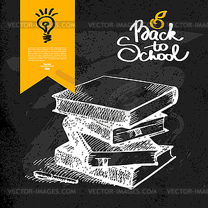 Back to school background. Education sketch. i - vector image