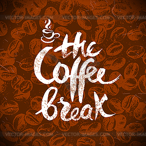 Vintage coffee background. Sketch - vector clipart
