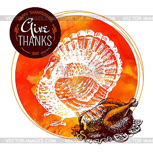 Thanksgiving Day background. Typographic poster. - vector image