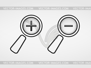 Zoom Icons - vector image