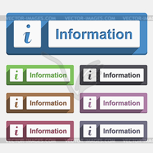 Information Button - vector image