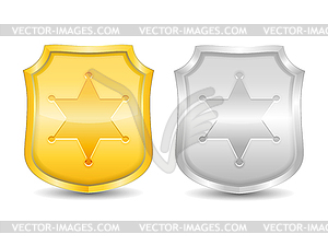 Police Badges - vector clip art