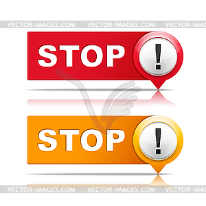 Знаки остановки - векторное графическое изображение