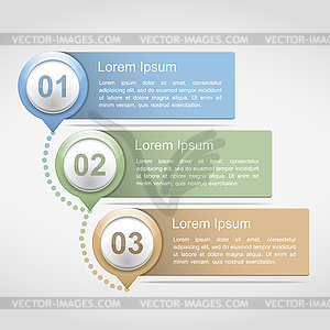 Дизайн шаблона с тремя элементами - стоковый векторный клипарт