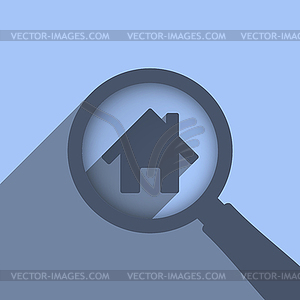 Search House - vector clipart