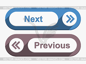 Next and Previous Buttons - vector image