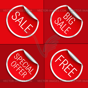 Sale Stickers - vector clip art