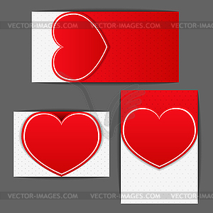 Labels with Heart - vector image