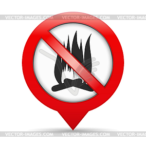 No Fire Sign - vector clipart