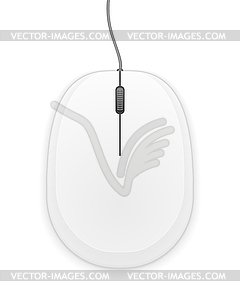 White Computer Mouse - vector clipart / vector image