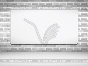 Poster on Brick Wall - vector clipart