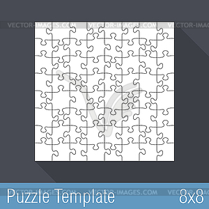 Puzzle Template 8x - vector image