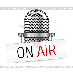 Microphone On Air - vector clip art