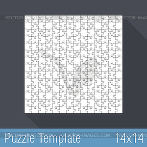 Puzzle Template 14x14 - vector clip art