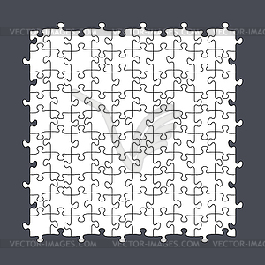 Seamless Puzzle Template 10x10 - vector image