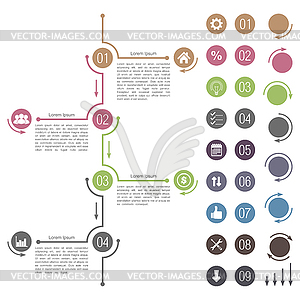 Timeline Design - color vector clipart