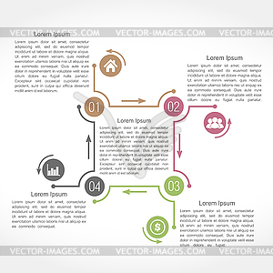 Design Template with Four Elements - color vector clipart