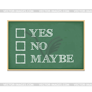 Yes No Maybe - vector clipart