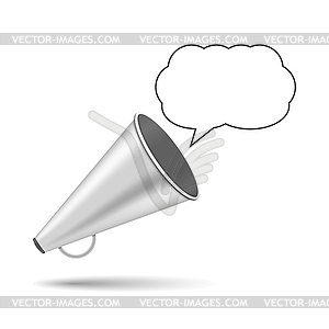 Megaphone with Speech Bubble - vector clipart