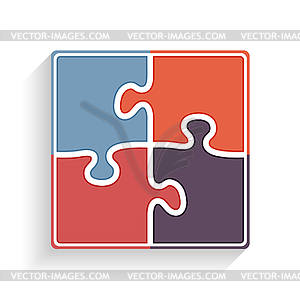 Puzzle Square - vector image