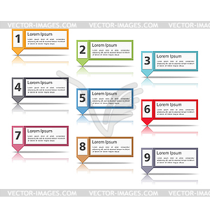 Design Elements with Numbers - vector image
