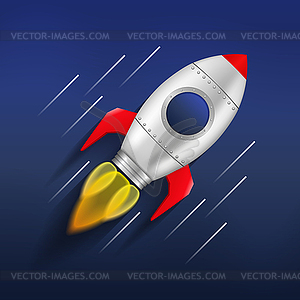 Rocket in Space - vector clipart