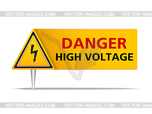 Danger High Voltage - vector image