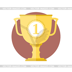 Golden Cup Icon - vector image
