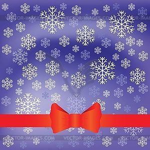 Blue background with snow flakes - color vector clipart