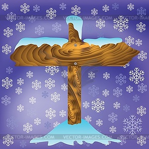 Winter arrow - vector clipart