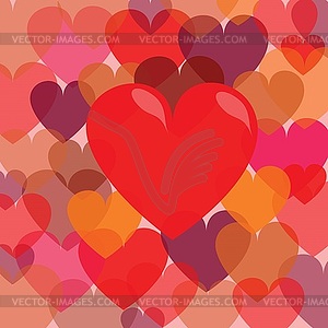 Фон сердце из сердечек - стоковое векторное изображение