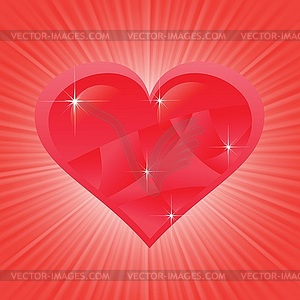 Стекло сердца - векторное изображение EPS