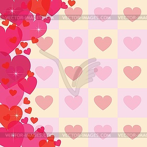 Abstract heart background - vector clipart