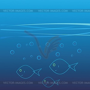 Abstract blue fish - vector EPS clipart