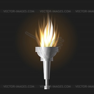Горящий факел - клипарт в векторе