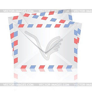 White envelopes - vector clipart