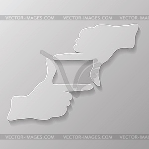 Two hands - vector clip art