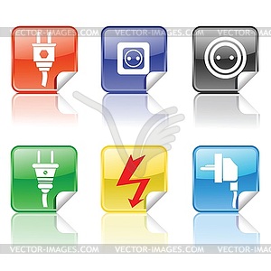 Electric icons - vector image