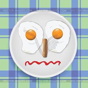 Breakfast for child - royalty-free vector clipart