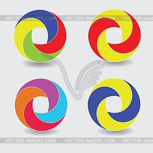 Set of round icons - vector clip art