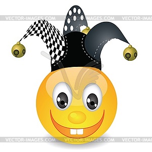 Smile in jester hat - vector image