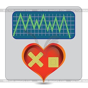 Illness heart - vector clipart