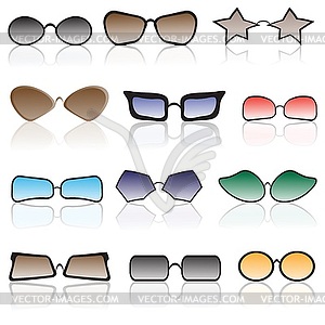 Set of glasses - royalty-free vector image