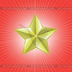 Золотая звезда - цветной векторный клипарт