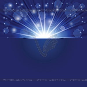 Blue ray background - vector clipart