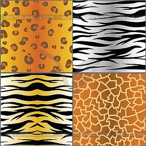 Set of animal skins - stock vector clipart
